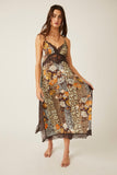 Free People Right Now Midi Slip Dress Style OB1402081in Hot Fudge Combo; 