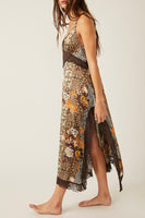 Free People Right Now Midi Slip Dress Style OB1402081in Hot Fudge Combo; 