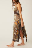 Free People Right Now Midi Slip Dress Style OB1402081in Hot Fudge Combo; 