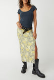 Free People Rosalie Mesh Midi Skirt Style OB1645596 in Black Combo Rosalie;Midi Skirt;Free People Skirt; 