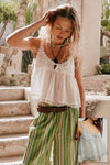 Free People Stevie Lace Tank Style OB2188413 in Clean Ivory and in Pearl Blue; Baby Doll Style Tank Top; Feminine Tank Top