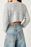 Free People Twinklw Cardi Style OB1787002 in pearl blue combo;Free PEople Jeweled cardigan; 