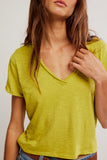 Free People We The Free Take 2 Tee Style OB2268456 in Rose Oil and in Warm Olives; 
