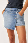Free People Wynne Denim Mini Skirt Style OB1884010 in Light Indigo; 