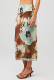 Free People Clothing Sunset Mesh Midi Skirt Style OB2229064 in Moss Combo; 
