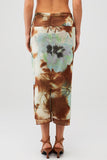 Free People Clothing Sunset Mesh Midi Skirt Style OB2229064 in Moss Combo; 