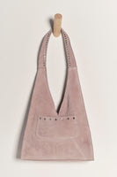 Free People Knox Studded Suede Shoulder Bag style OB2229127 in Lilac Dust; Suede Studded Shoulder Bag; Free People Sued Studded Shoulder Bag