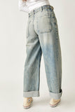 Free People Palmer Cuffed Jean Style OB1824199 in La La Land Colorway; 