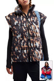 Free People Movement Printed in a Bubble Vest Style OB1497623 in Tortoise Shell and in Chevron Camper; Insulated Puffer Vest;  Free People Movement Puffer Vest