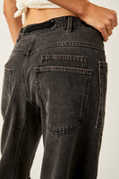 Free people Moxie Low Slung Barrel Jeans Style OB1863118 in NIght Hawk;Free People Barrel Jeans; 