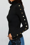 Generation Love Clothing Frida Snap Top Style K00764732 in Black; Comfortable Polished Black Going Out Top