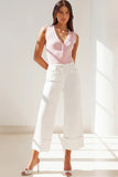 Generation Love Clothing Zoelle Rib Tank Style K00764287 in Black and in Sugar Pink; V-Neck Pearl Tank Top