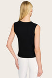 Generation Love Clothing Zoelle Rib Tank Style K00764287 in Black and in Sugar Pink; V-Neck Pearl Tank Top