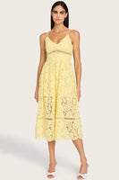 Generation Love Emma Lace Maxi Dress Style K00365144 in Citrine;Yellow Lace Maxi Dress;Summer Event Maxi Dress;Summer Gueat Of Dress; 