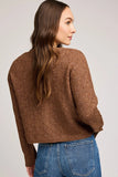Gentle Fawn Clothing Lila Cardigan Style GF2510-3141-BRN in Heather Chesnut; Button Front, Pointelle Knit, Fall Cardigan 