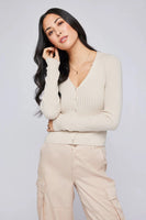 Gentle Fawn Mia Pullover Style GF2407-3053-Crm in Cream;Pointelle stitch sweater;fall pointelle sweater;button front sweater; 