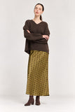 Floral Satin Slip Skirt
