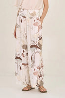 Grade and Gather Printed Wide Leg Pant Style 50454JG in Foliage and in Ivory;printed wide leg pant;printed flowy wide leg pant; 