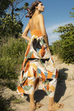 Guadalupe Design Clothing Seneiya Crochet Dress in Orange Multi; 