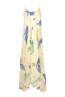 Guadalupe Design Parrot Dress;Summer Dress;Tropical Print Dress;Summer Midi Dress with Parrots; 