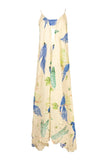 Guadalupe Design Parrot Dress;Summer Dress;Tropical Print Dress;Summer Midi Dress with Parrots; 
