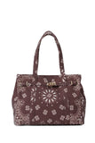 Haute Shore Jackie Hamptons Bandana Canvas Tote in Brown Bandana; 