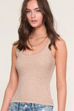 Heartloom Clothing Aniella Top Style 255S00A in Flax;Lightweight Knit Tank Top; 