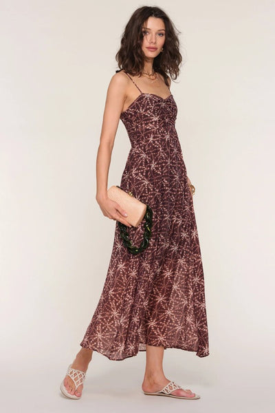 Heartloom Clothing Auren Dress Style 255D7TW in Batik;Smocked Bust Batik Printed Dress; 