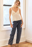 Heartloom Clothing Emiko Cami Style 255BE5A in Ivory;Floral Jacquard Satin Fitted Cami Top; 