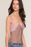 Heartloom Clothing rinoa top Style 259BV2A in Blush; Bow Front Detail Camisole Top