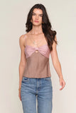Heartloom Clothing rinoa top Style 259BV2A in Blush; Bow Front Detail Camisole Top