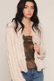 Heartloom Clothing rosa jacket style 268u89a in sugar; Lightweight, cropped fur jacket
