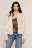 Heartloom Clothing rosa jacket style 268u89a in sugar; Lightweight, cropped fur jacket