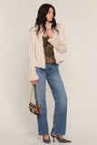 Heartloom Clothing rosa jacket style 268u89a in sugar; Lightweight, cropped fur jacket