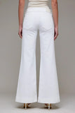Hidden Jeans Double Button Waistband Comfort Flare Jeans Style HD3369CF in White; Women's stretch cotton blend spring summer flare jeans