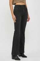 Hidden Jeans Happi CHARCOAL WASH FASHION SEAM 33" INSEAM STRETCH FLARE Style HD3284-CHA in Charcoal;Black Flare Jeans;Black Fall Long Flare Jeans; 