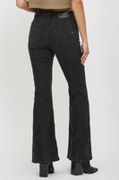 Hidden Jeans Happi CHARCOAL WASH FASHION SEAM 33" INSEAM STRETCH FLARE Style HD3284-CHA in Charcoal;Black Flare Jeans;Black Fall Long Flare Jeans; 