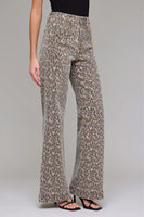 Hidden Jeans Happi Cheetah Flares Style HD310CF-CHE in Cheetah; High Rise Flare leg Cheetah Jeans; Fall Flare Jeans