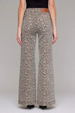Hidden Jeans Happi Cheetah Flares Style HD310CF-CHE in Cheetah; High Rise Flare leg Cheetah Jeans; Fall Flare Jeans