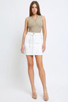 Peyton Pearl Wash Tie Waist Mini Skirt
