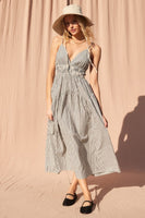 Illa Illa Clothing Summer Belle Striped Dress Style IM7972 in Navy and in Red; 