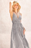 Illa Illa Clothing Summer Belle Striped Dress Style IM7972 in Navy and in Red; 