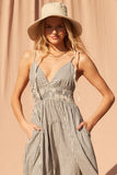 Illa Illa Clothing Summer Belle Striped Dress Style IM7972 in Navy and in Red; 