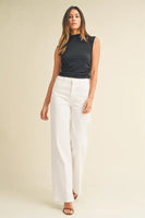 Just Black Denim The Palazzo Jean Style BP450J in White;Palazzo Jeans; 