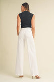 Just Black Denim The Palazzo Jean Style BP450J in White;Palazzo Jeans; 