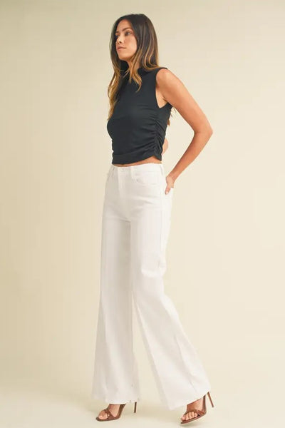 Just Black Denim The Palazzo Jean Style BP450J in White;Palazzo Jeans; 