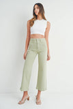 Just Black Denim The Sailor Pocket Wide Leg Style BP433J in Light Sage; 