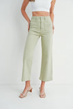 Just Black Denim The Sailor Pocket Wide Leg Style BP433J in Light Sage; 