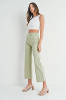 Just Black Denim The Sailor Pocket Wide Leg Style BP433J in Light Sage; 