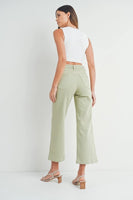 Just Black Denim The Sailor Pocket Wide Leg Style BP433J in Light Sage; 